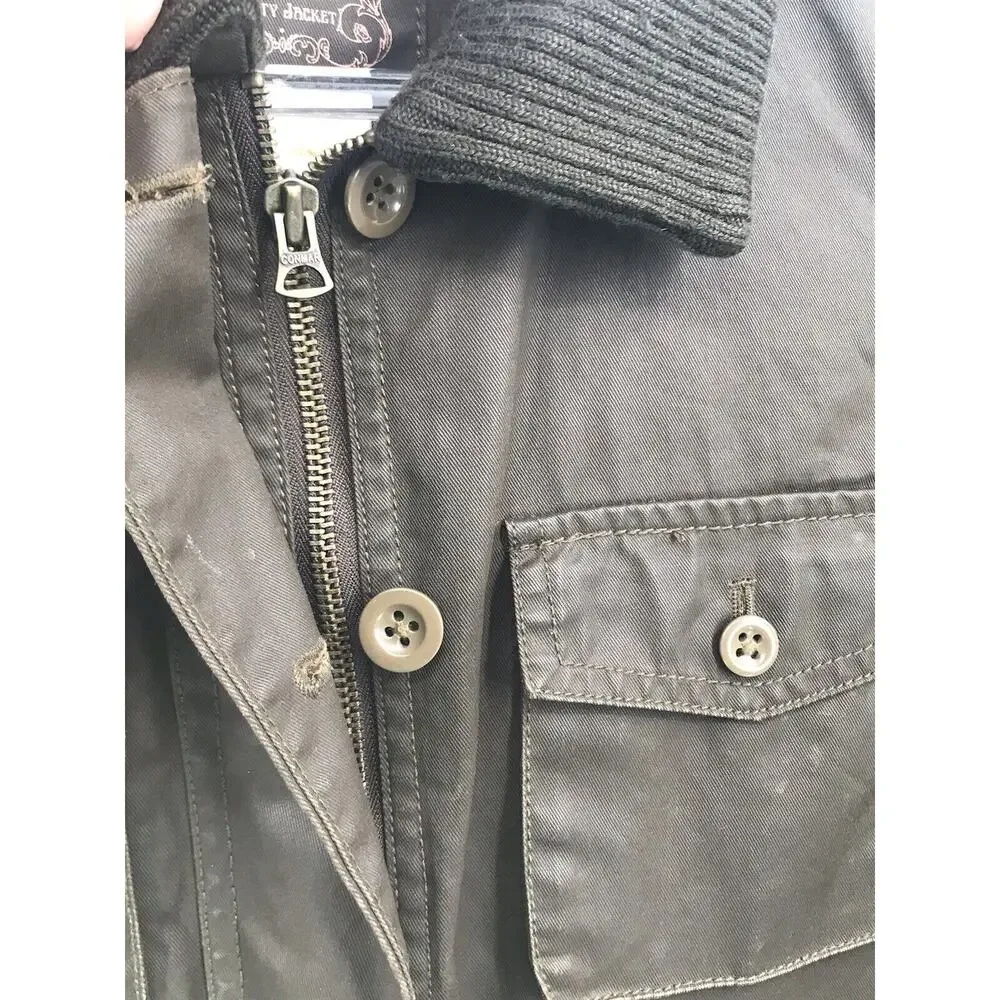 J. Crew Brown Washed & Aged Utility Jacket Womens S